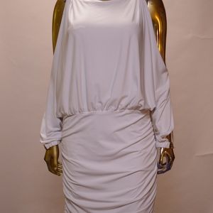White, slim/shape chain dress - NWT